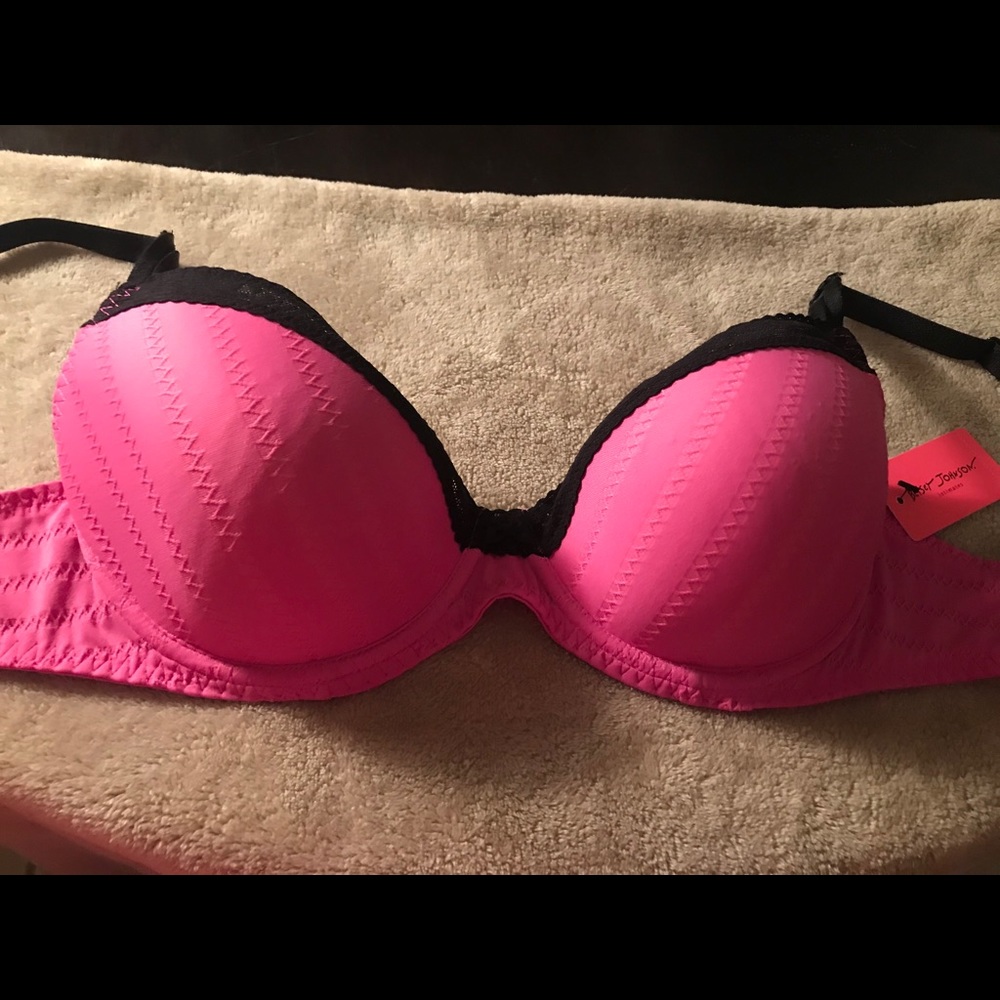 30DD pink with black Betsey Johnson Bra
